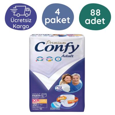 Confy Emici Külot Hasta Bezi Extra Büyük(XL) 22'li 4 Paket - 1