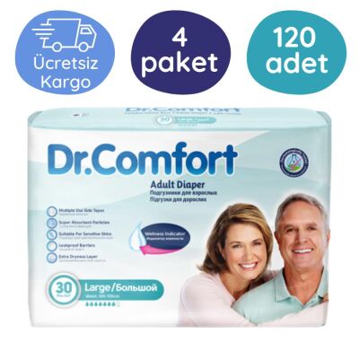 Dr.Comfort Belbantlı Hasta Bezi Büyük (L) 30'lu 120 Adet - 1