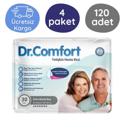 Dr.Comfort Belbantlı Hasta Bezi Ekstra Büyük (XL) 30'lu 120 Adet - 1