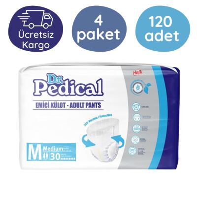 Dr.Pedical Emici Külot Hasta Bezi Orta Boy(M) 30'lu 120 Adet - 1