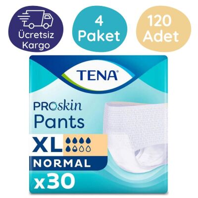 Tena Pants 5.5 Damla Ekstra Büyük Boy (XL) 30'lu 4 Paket Emici Külot - 1