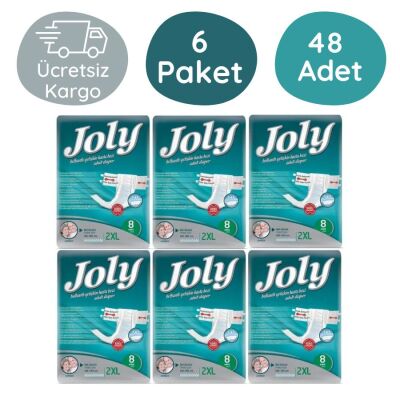 Joly Belbantlı Hasta Bezi XXL (Ekstra Büyük) 8'li 6 Paket - 1