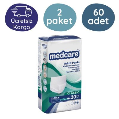 Medcare Emici Külot Hasta Bezi Ekstra Büyük Boy(XL) 30'lu 60 Adet - 1