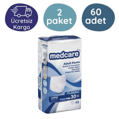 Medcare Emici Külot Hasta Bezi Büyük Boy(L) 30'lu 60 Adet - 1