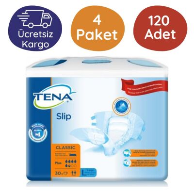 Tena Classic 5.5 Damla Belbantlı Hasta Bezi Büyük Boy(L) 30'lu 120 Adet - 1