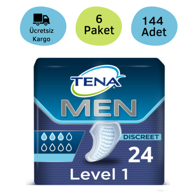 Tena Men Level 1 Super 3 Damla 24'lü 6 Paket Erkek Mesane Pedi - 1